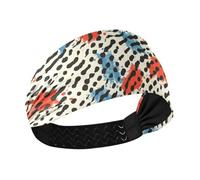 KLL Fashion Wave Black Point Moisture Wicking women's headbands Elastic sweaty bands for Athletic Sports tennis Cycling