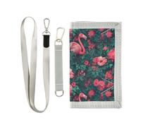 KLL Flower Power Part Trifold Men Wallets for Birthday Gift Unique Sturdy Slim Wallets with Lanyard
