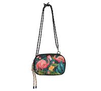 KLL Flower Power Party Cute Crossbody Bags Womens Comfort with Adjustable Strap Casual Phone Chest Bag For Hiking Traveling