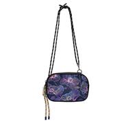 KLL Flower West Crossbody Purse Men Fashion with Credit Card Slots Small Black Purses Date