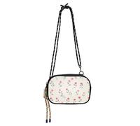 KLL Flowers Beige West Crossbody Purse Men Waterproof with Credit Card Slots Cell Phone Bag Have a meal