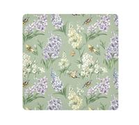 KLL Flowers Hyacinths Peonies Butterflies Sage Green Portable Travel Cosmetic Bag Cloth Organizer Wrap Camera Lens Cloth Wrapper For Toiletries, Flowers hyacinths peonies Butterflies Sage Green,