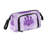 KLL Fogy Town Bat Purple Whtie Pencil poucheses Large Capacity Cute Pencil Cases Lightweight for Teen Girls School Must Haves