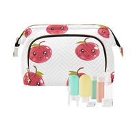 KLL Fresh Serviceberry Fruit White Cosmetics Bag Essentials Make Up Bags Makeup Period Bag For Travel Makeup, 16, 1 size