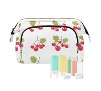KLL Fresh Serviceberry White Fruit Cosmetic Bag Makeup Bags Travel Makeup Bag, 18, 1 size