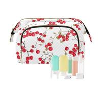 KLL Fresh Serviceberry White Travel Makeup Bag, 8, 1 size