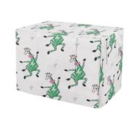 KLL Funny Horse Dancing White Green Dog Crate Cover Pets Kennel Cover Roller Shades 48 Inch