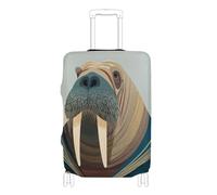 KLL Funny Nile Walrus Ocean Elastic large covers for luggage Scratchproof covers for suitcases luggage protectors Fit 18-32 Inch Luggage, funny nile walrus Ocean, L 26-28 in