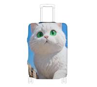 KLL Giant White Cat Surrealism Elastic luggage covers Anti Scratch suitcase elastic cover luggage protector Fit 18-32 Inch Luggage, Giant White Cat Surrealism, M 22-24 in