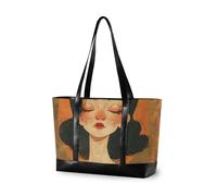 KLL Girl Orange Simplicity Retro Portable bag for women 14 with zipper briefcases Large Handbag for yoga with bolsos secret para mujeres