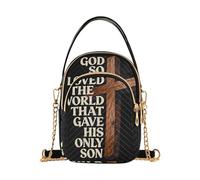KLL God So Love The World Cross trendy bag for women crossbody purse with multi pockets handbag for travel