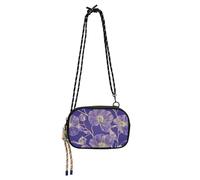 KLL Gold Floral Purple West Crossbody Purse Mens Practical with Adjustable Strap Small Black Purses Go shopping