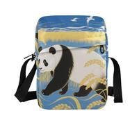 KLL Golden Crops Panda men's messenger bag Vegan Leather shoulder bags Travel Shoulder Hand Bag For Woman