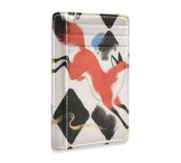 KLL Golden Line Fox Japanese leather mens wallet slim With ID Window RFID Blocking slim credit card holder for men&women cartera para hombre