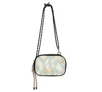 KLL Golden Pampas Grass Light Blue Watercolor Painting Style Sling Bags Crossbody Women Trendy with Adjustable Strap Over The Shoulder Purse Take a walk