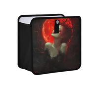 KLL Gothic Queen Blood Moon Hanging Foldable SUV Trash can Hanging Garbage can for Back Garbage bin for Women Men Road Trip Essentials