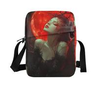 KLL Gothic Queen Blood Moon small messenger bag for women Vegan Leather Shoulder Bag For Woman Travel Shoulder Handbags
