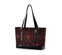 KLL Gothic Red Black Halloween Tarot Astrology essentials tote bag with laptop with zipper tote bag Large Handbag for ladies with bolsos secret para mujeres