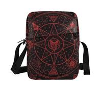 KLL Gothic Red Black Halloween Tarot Astrology mens messenger bag crossbody Vegan Leather shoulder bag crossbody Shopping Lady Shoulder Handbags