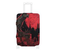 KLL Gothic Vampire Wolf Elastic carry on luggage cover protector Anti Scratch carry on suitcase cover luggage protectors Fit 18-32 Inch Luggage, Gothic vampire wolf, S 18-20 in