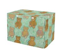 KLL Green Bear Art Painting Dog Cage Covers Pets Kennel Covers with Roller Shades 30 Inch