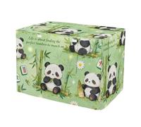 KLL Green Cute Panda bamboos Cover for Dog Crate Puppy Kennel Covers with Roller Shades 48 Inch