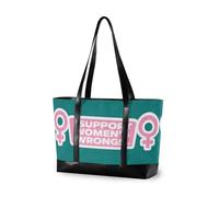 KLL Green I Support Women's Wrongs Waterproof laptop bag with zipper travel tote bag for Travel Pool Swim Beach Vacation Necessities with lunch bolso de trabajo para mujer