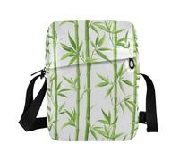 KLL Green White Chinese mens messenger bag crossbody Vegan Leather over the shoulder bags for men Shopping Handbag For Travel