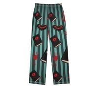 KLL Halloween Red Devil's Eye Blood Handprint Boy Pajama Pants Lightweight Big Boys Summer Pajamas Boys Christmas Pajama Pants 13-14Y