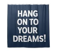 KLL Hang on To Your Dreams! Decorative Water Resistant Bath Curtains with Hook Polyester Resistant Washable Simple Curtain Liner for Bathroom Accessories Fall Decor Halloween Decor 72x72 Inch