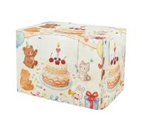 KLL Happy Birthday Cartoon Cake Dog Cage Covers Kennel Covers Roller Shades 30 Inch