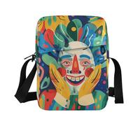 KLL Happy Clown mens messenger bag crossbody Vegan Leather cross body bag for woman Shopping Woman Shoulder Handbags