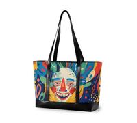 KLL Happy Clown trendy laptop case for women with zipper computer tote bags for women Large Handbag for commuter with bolsas para computadoras de mujer
