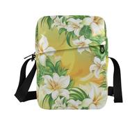 KLL Happy Easter Lily Flower Beauty messenger bag for women crossbody Vegan Leather cross body bag Casual Shoulder Handbags