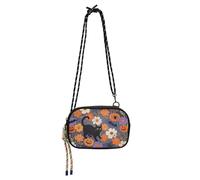 KLL Happy Halloween Black Cat Pumpkin Crossbody Camera Bag Women Beauty with Adjustable Strap Black Handbag Go shopping