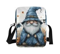 KLL Happy Halloween Gnome messenger bags for women Vegan Leather mens crossbody bag small Travel Lady Shoulder Handbags