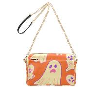 KLL Happy Halloween Orange Fashion Small Crossbody Bags For Women Vegan Leather Womens Purse Cross Body Waterproof Shoulder Handbag