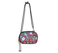 KLL Happy Halloween Red Strawberry Skull West Crossbody Purse for Women Waterproof with Adjustable Strap Small Shoulder Bag Have a meal