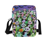 KLL Happy Halloween White Panda messenger bags for women Vegan Leather Shoulder Bag Casual Lady Shoulder Handbags