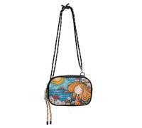 KLL Happy Stylish Woman with Flower Side Bag Crossbody for Womens Trendy with Adjustable Strap Side Bags Go shopping