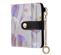 KLL Hologram Wild Calla Lily Ladies Folding Coin Wallet Unique Premium PU Leather Wallet for Women
