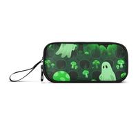 KLL Horrors Mushroom Nylon Pencil Cases for College Students Large Capacity Pencil Case Organizer Stationery Bag for College Girls