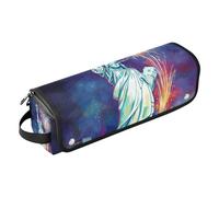 KLL Hot Hair Tools Travel Bag and Heat Resistant Mat with Zipper Double-Layer Travel Carrying Case for Flat Iron Hot Tools and Haircare Accessories, Charming Statue Of Liberty