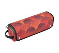 KLL Hot Hair Tools Travel Bag with Iron Mat Heating Tools Travel Bag Organizer for Flat Irons, Straighteners, Curling Irons, Gradient Red Dragon - Scale - Inspired Pattern