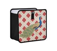 KLL Indian Style Peacock Hanging Foldable car Trash can Hanging car Trash can for Back Car Garbage Bin for Women Men Road Trip Essentials