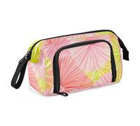 KLL James Style Tie-dye Pink Yellow Pencil Case Organizer Large Capacity Brush and Pencil Case with Handle for Nurse Travel