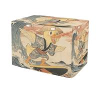 KLL Japanese Ocean Sea Wave Surfing Duck Dog Crate Cover Kennel Cover Dog Crate Protector 42 Inch