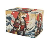 KLL Japanese Ocean Sea Waves Samurai Dog Dog Crates Covers Pets Kennel Cover Rollers Shades 30 Inch