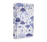 KLL Jungle Plant Mushroom Scandinavian Style small slim wallets woman With ID Window RFID Blocking card holders for Men and Women cartera para mujer