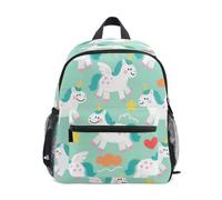KLL kids sport backpack Cartoon Cute unicorns Stars Mint Green, Cartoon Cute Unicorns Stars Mint Green, M, Fashion
